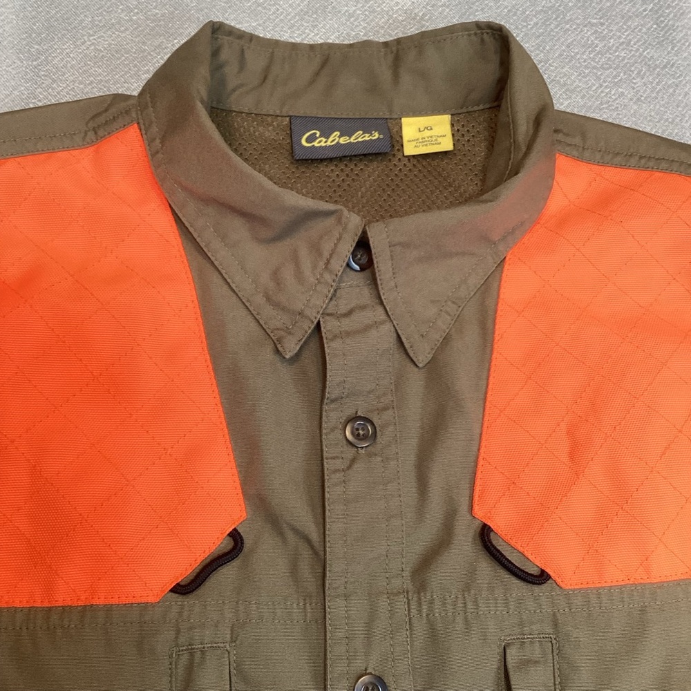 Cabela's Men's Olive and Orange Shirt Jacket - Picture 2 of 12